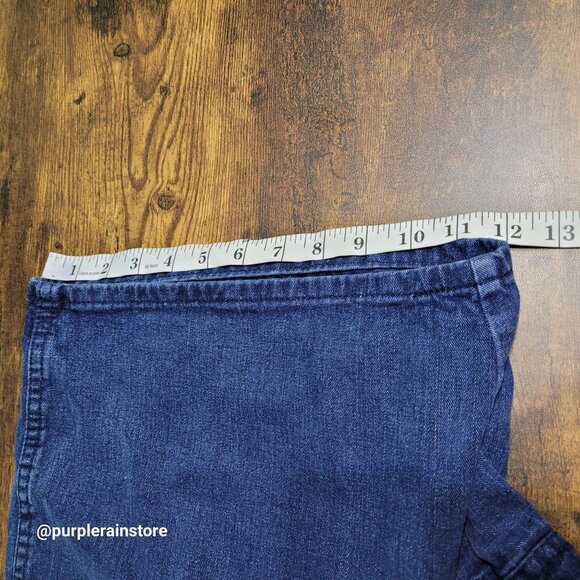 Vtg Chic Denim Shorts Size 15 Waist 28 In High Rise Medium Dark Wash 80's Mom - Picture 11 of 13